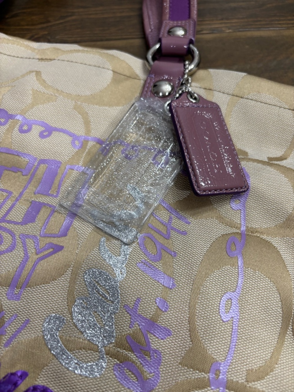 Coach Poppy Slim Glam Tote Bag - Picture 8 of 9